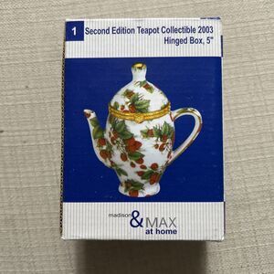 MADISON & MAX at Home Strawberry TEA POT 2nd Edition Hinged Trinket Box 2003